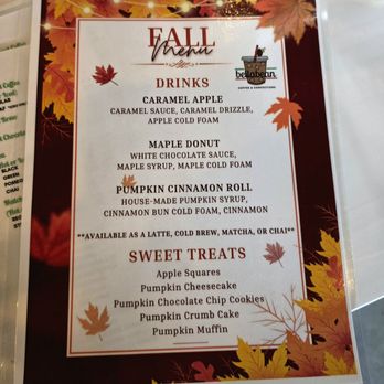 Bellabean - The fall menu! - Coffee & Tea Near Me - Bradenton, Florida