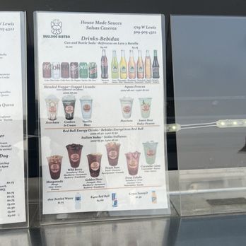 Bulldog Bistro - Drink Menu - Burgers Near Me - Pasco, Washington