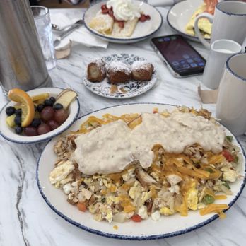 Little Euro - Chicken Country Fried Breakfast goulash, fresh fruit. Delicious hot coffee. - Breakfast & Brunch Near Me - Spokane, Washington Little Euro - Chicken Country Fried Breakfast goulash, fresh fruit. Delicious hot coffee. - Breakfast & Brunch Near Me - Spokane, Washington