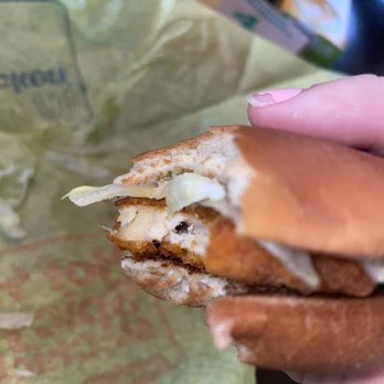 McDonald's - Hole from where the bone was in the sandwich... - Fast Food Near Me - Chicago, Illinois