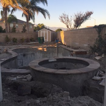 Pool Logic - After flagstone coping - General Contractors Near Me - San Dimas, California