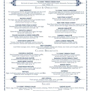 13 Coins Vancouver - Menu - Diners Near Me - Vancouver, Washington 13 Coins Vancouver - Menu - Diners Near Me - Vancouver, Washington