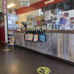 Counter where orders are placed.