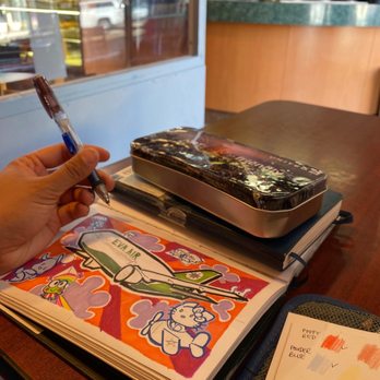 Royal Donut Cafe - Lovely day to draw in a coffee shop - Donuts Near Me - Burlingame, California Royal Donut Cafe - Lovely day to draw in a coffee shop - Donuts Near Me - Burlingame, California