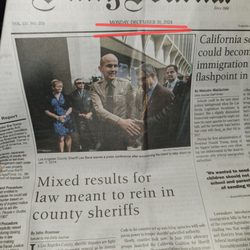 La County Compton Sheriff Station - Dec 30, 2024 - God help you! The Daily Journal " investigating deputy gang activity" just like pdiddy, you got away for a very long time.