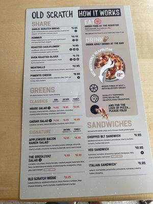 Menu photo 1 Old Scratch Pizza Beavercreek, OH