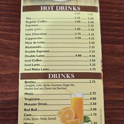 Two Costas Bakery & Deli - Menu as of 12/2025