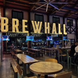 Brewhall - Seating area and light letters~