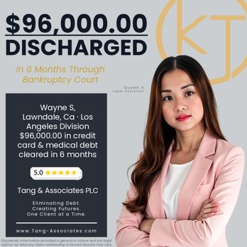 Tang & Associates - Experienced bankruptcy lawyer in Alhambra, CA providing expert advice, clear guidance, and stress-free solutions for every client. - Bankruptcy Law Near Me - Alhambra, California Tang & Associates - Experienced bankruptcy lawyer in Alhambra, CA providing expert advice, clear guidance, and stress-free solutions for every client. - Bankruptcy Law Near Me - Alhambra, California