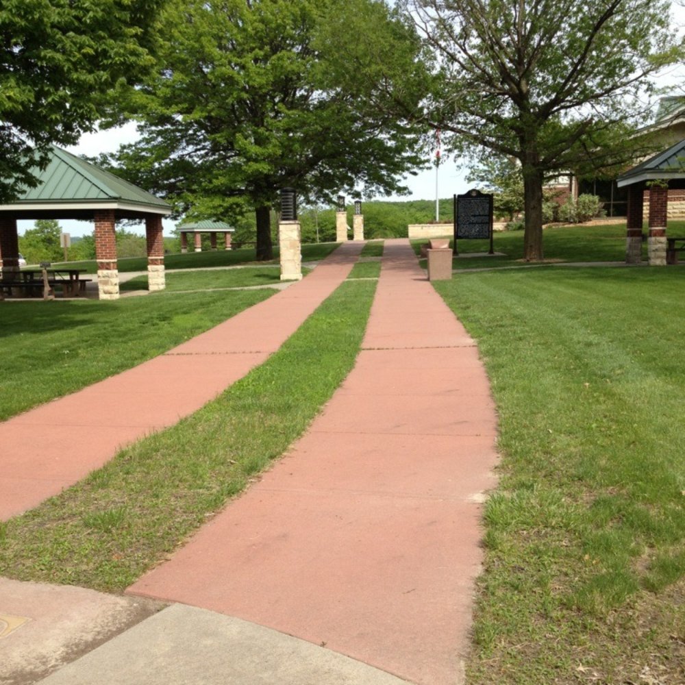 Lamoni Rest Area #34 - The two-track walkway represents the Mormon Trail. - Rest Stops Near Me - Lamoni, Iowa Lamoni Rest Area #34 - The two-track walkway represents the Mormon Trail. - Rest Stops Near Me - Lamoni, Iowa