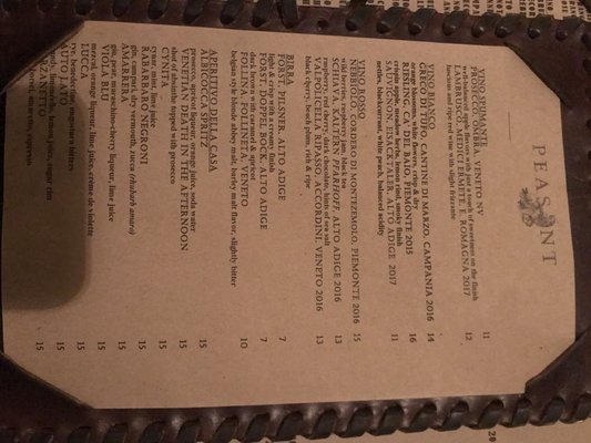 Menu photo 6 Peasant New York, NY