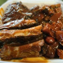 Our Family BBQ & Pie - All the BBQ meats (Tri-tip, Pork Ribs, Chicken and Hot Links)