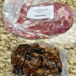 Goodness Grows Farm and Landscapes - Flank steak and mojito-smoked chicken