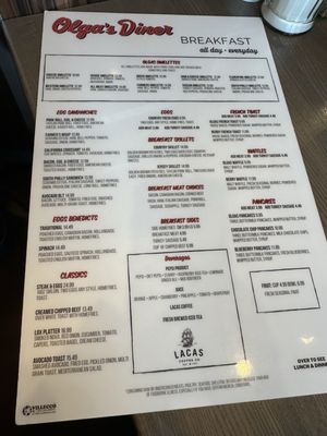 Menu photo 2 Olga's Diner Marlton, NJ