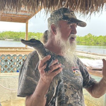 Corey Billie's Airboat Rides - Pat showing us his little guy - Boat Tours Near Me - Collier, Florida Corey Billie's Airboat Rides - Pat showing us his little guy - Boat Tours Near Me - Collier, Florida