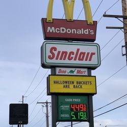 McDonald's - Halloween buckets sign, Wednesday 25 October 2023.