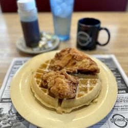 George's Family Restaurant - 2 Piece Mixed* broasted chicken and Belgian Waffle