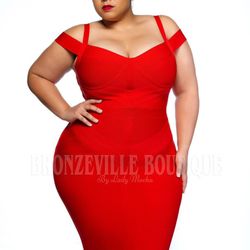 Bronzeville Boutique - Plus Size Bandage Dress