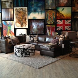 Erdos At Home - Great leather sectional in the art gallery.