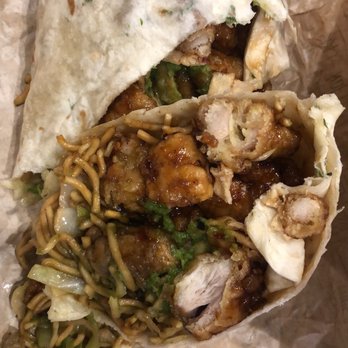 Panda Express Innovation Kitchen - Orange chicken with chow mein burrito. - Chinese Near Me - Pasadena, California