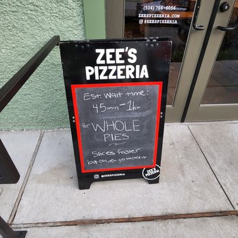 Zee’s Pizzeria - chalkboard - Pizza Near Me - New Orleans, Louisiana Zee’s Pizzeria - chalkboard - Pizza Near Me - New Orleans, Louisiana