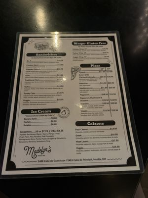 Menu photo 3 Madelyn's Las Cruces, NM