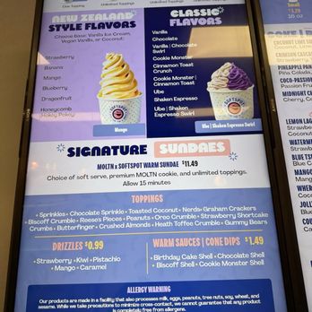Softspot - Menu - Desserts Near Me - Chantilly, Virginia