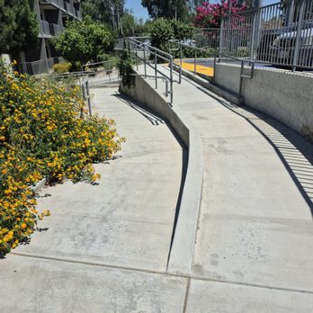 DoubleTree by Hilton Hotel Bakersfield - Another angle of the too steep wheelchair ramp, at P 5 - Hotels Near Me - Bakersfield, California