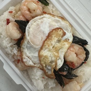 Mems Thai Kitchen - Spicy Thai Basil Shrimp - Thai Near Me - Charlotte, North Carolina