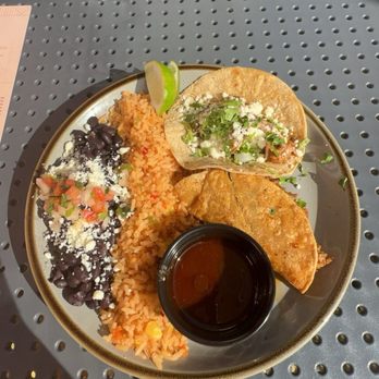 Babalu - Taco Plate - Birria Pork and Pollo En Salsa Verde with beans and rice - Latin American Near Me - Knoxville, Tennessee Babalu - Taco Plate - Birria Pork and Pollo En Salsa Verde with beans and rice - Latin American Near Me - Knoxville, Tennessee