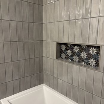 Rickway Carpet - Tiled tub surround can turn an ordinary tub surround into extraordinary! - Shades & Blinds Near Me - North Mankato, Minnesota Rickway Carpet - Tiled tub surround can turn an ordinary tub surround into extraordinary! - Shades & Blinds Near Me - North Mankato, Minnesota