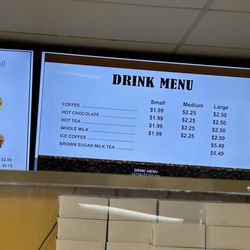 Drink menu