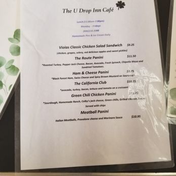 U Drop Inn - Six items on their menu plus today's special of grilled cheese and tomato soup - Landmarks & Historical Buildings Near Me - Shamrock, Texas