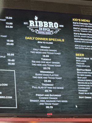Menu photo 8 Ribbro Bbq Foothill Ranch, CA
