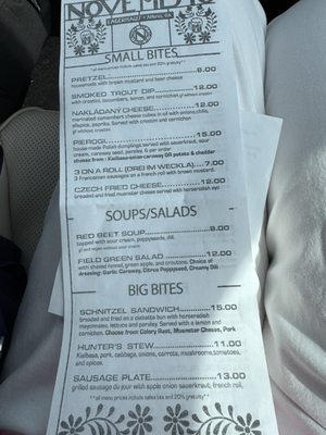 Menu photo 3 Nove Mesto Athens, GA Menu photo 3 Nove Mesto Athens, GA