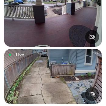 Hook Me Up Solutions - Four views from cameras and doorbell, all on my phone. Another game changer. - Home Theatre Installation Near Me - Beaverton, Oregon