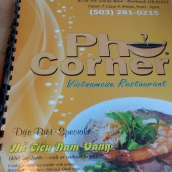 Pho Korner - Menu cover - Vietnamese Near Me - Portland, Oregon