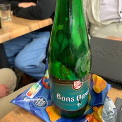 Waterhuis aan de Bierkant - One of the local beers and the 2.5 Euro chips!