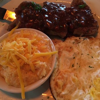 Weidmann's Restaurant - Grillades and grits! That ribeye itself is worth the money. - Steakhouses Near Me - Meridian, Mississippi