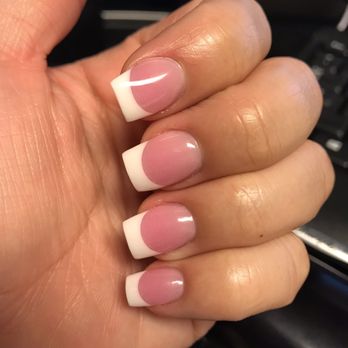 Lux Nails & Wax - Pink and white full set - Nail Salons Near Me - Riverview, Florida