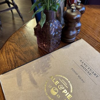 The Sanctuary House - Menu on table - Sandwiches Near Me - London, XGL