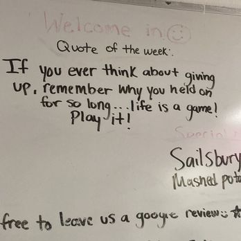 Rockin' Robyn's Takeout - A quote in the restaurant I loved - Food Delivery Services Near Me - Cleveland, Ohio