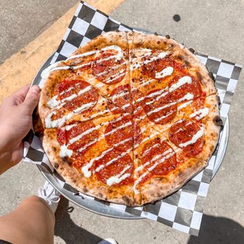 Mercury Pizza - classic pepperoni + fresh parmesan, red pepper flakes, our home-made ranch and Smith's hot honey from Petal, MS - Pizza Near Me - Hattiesburg, Mississippi Mercury Pizza - classic pepperoni + fresh parmesan, red pepper flakes, our home-made ranch and Smith's hot honey from Petal, MS - Pizza Near Me - Hattiesburg, Mississippi