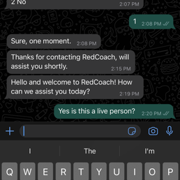 Non existent customer service that uses WhatsApp
