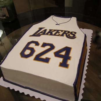 Rose Bakery - Strawberries & Cream Lakers Jersey Cake - Bakeries Near Me - Van Nuys, California