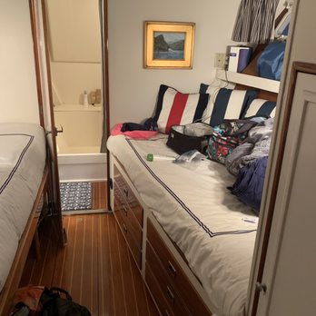 Go Sea It Charters - The other bed in our room (sorry for the mess of all my stuff on the bed) - Boat Charters Near Me - Newport Beach, California