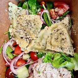 Beanery - Warm Ravioli Salad + Chicken Salad