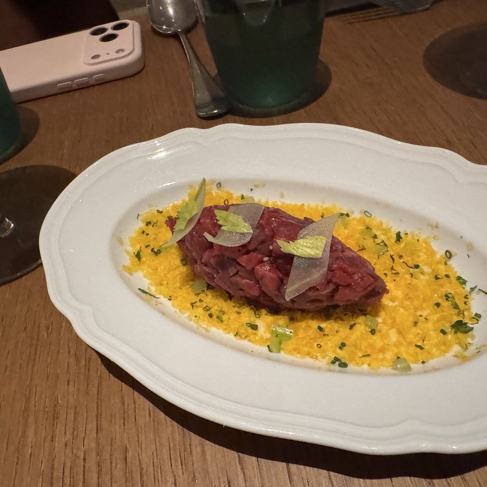 Fleurette - Beef tartar with saffron sauce - French Near Me - San Diego, California