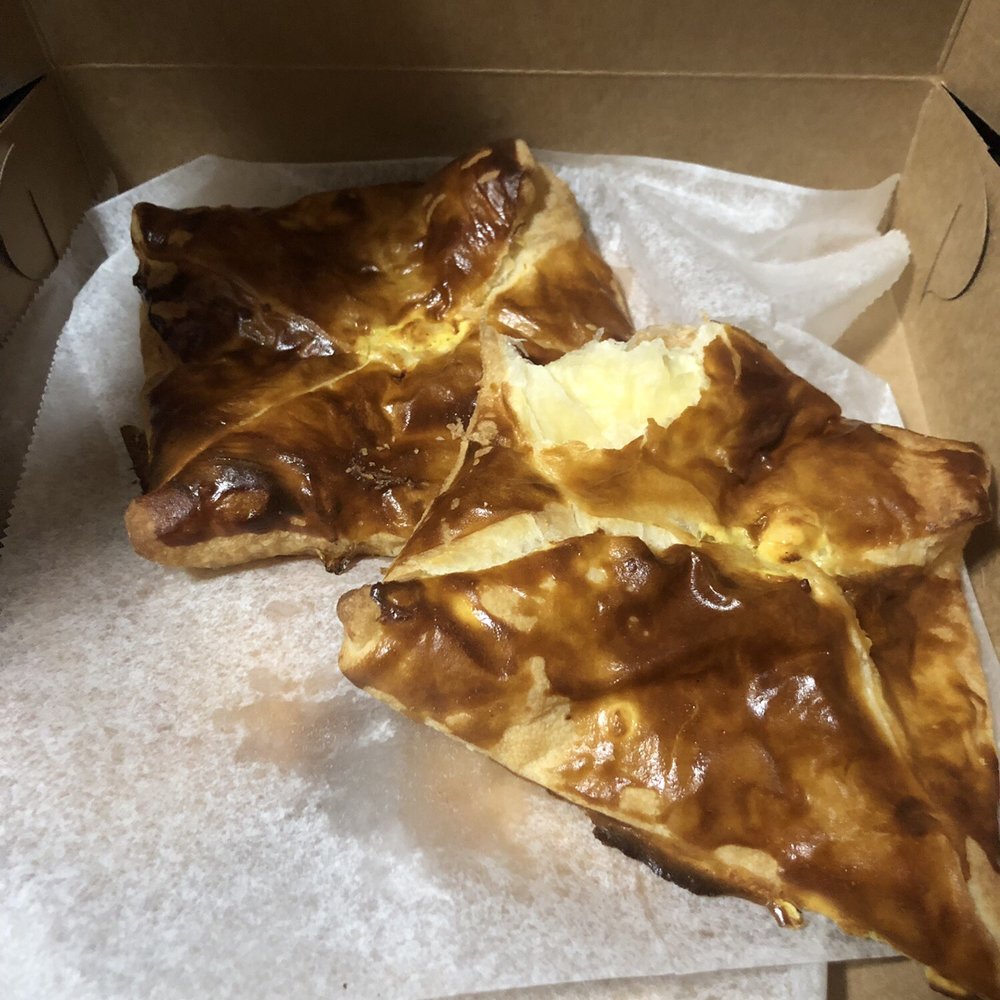 Khacapuri (cheese bread) $3 a slice Khacapuri (cheese bread) $3 a slice