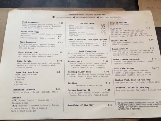 Menu photo 4 Salt Cafe Edinburgh, EDH Menu photo 4 Salt Cafe Edinburgh, EDH